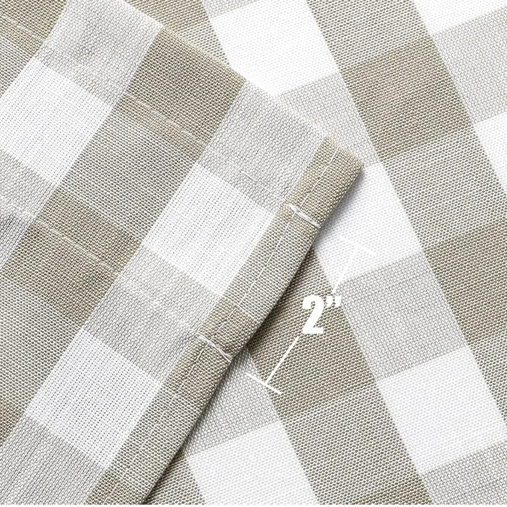 Linen White Buffalo Plaid Valance Linen Sheer Cafe Curtain Buffalo Check 15x55